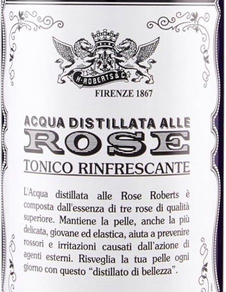 acqua distillata alle rose roberts - tonico rinfrescante - 300ml: tuttocasashop.live: igiene e cura della persona