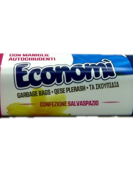 ecomi' 15 sacchi pattumiera 50x60cm azzurri profumati - maniglie legaveloce: tuttocasashop.live: pulizia e cura della casa