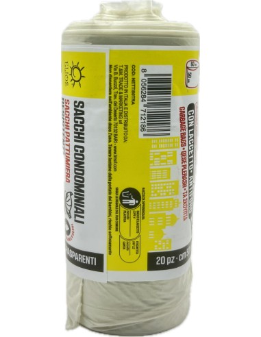 elios sacco rifiuti pattumiera 30 litri 50x60cm 20 pezzi - trasparenti: tuttocasashop.live: pulizia e cura della casa