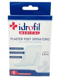 idrofil cerotto plaster post operatorio 2.5cm impermeabile - 6 pezzi: tuttocasashop.live: igiene e cura della persona