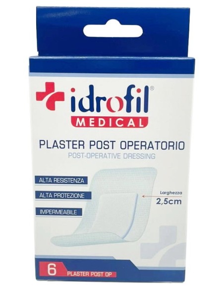 idrofil cerotto plaster post operatorio 2.5cm impermeabile - 6 pezzi: tuttocasashop.live: igiene e cura della persona