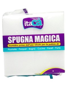 itaca' gomma magica - 2 pezzi - spugna magica per piastrelle parquet bagno: tuttocasashop.live: pulizia e cura della casa