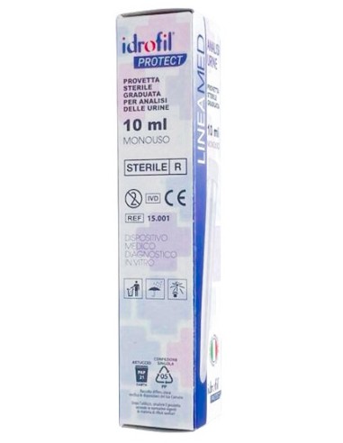 idrofil provetta sterile graduata 10ml - per analisi delle urine: tuttocasashop.live: igiene e cura della persona