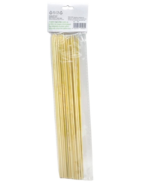 itaca' spiedini in legno di bamboo - 25cm - 50 pezzi: tuttocasashop.live: carta & monouso