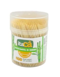 itaca' stuzzicadenti in legno in barattolo - 400 pezzi: tuttocasashop.live: carta & monouso