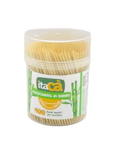 itaca' stuzzicadenti in legno in barattolo - 400 pezzi: tuttocasashop.live: carta & monouso