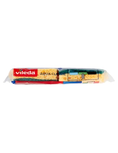 vileda aqua classic spugne con abrasivo - 2 pezzi: tuttocasashop.live: pulizia e cura della casa