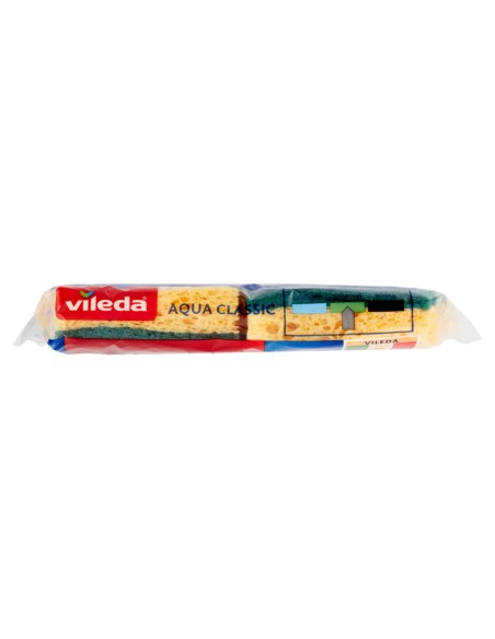 vileda aqua classic spugne con abrasivo - 2 pezzi: tuttocasashop.live: pulizia e cura della casa