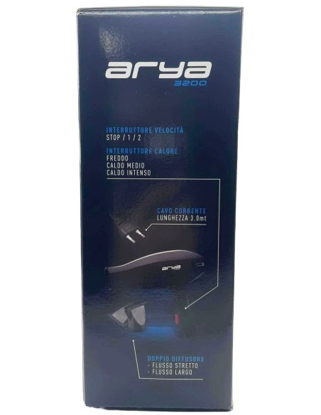 arya 3200 phon asciugacapelli professionale 1800w - con 2 becchi diffusori: tuttocasashop.live: altro - bazar
