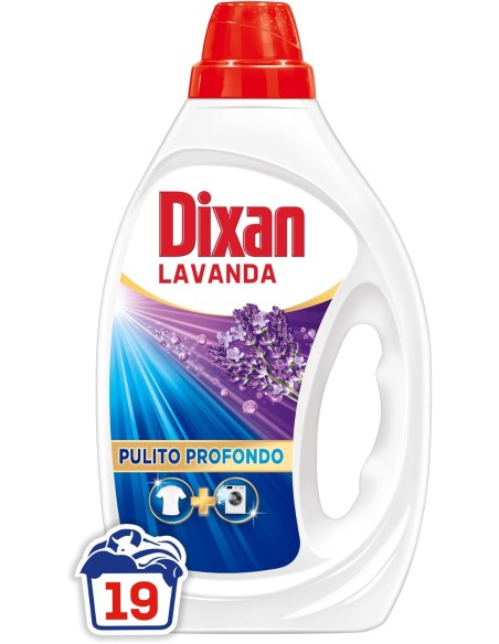 dixan detersivo lavatrice liquido 19 lavaggi - 885ml - lavanda: tuttocasashop.live: prodotti per bucato e tessuti
