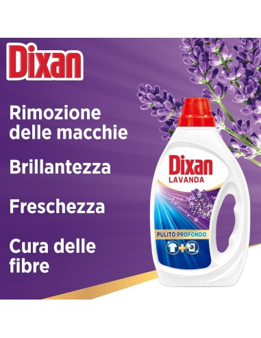 dixan detersivo lavatrice liquido 19 lavaggi - 885ml - lavanda: tuttocasashop.live: prodotti per bucato e tessuti