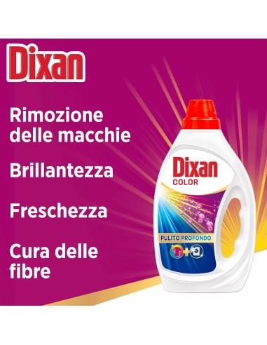 dixan detersivo lavatrice liquido 19 lavaggi - 885ml - color - capi colorati: tuttocasashop.live: prodotti per bucato e tessuti