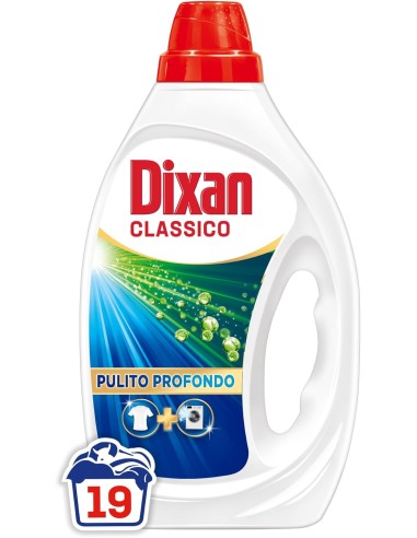 dixan detersivo lavatrice liquido 19 lavaggi - 885ml - classico: tuttocasashop.live: prodotti per bucato e tessuti