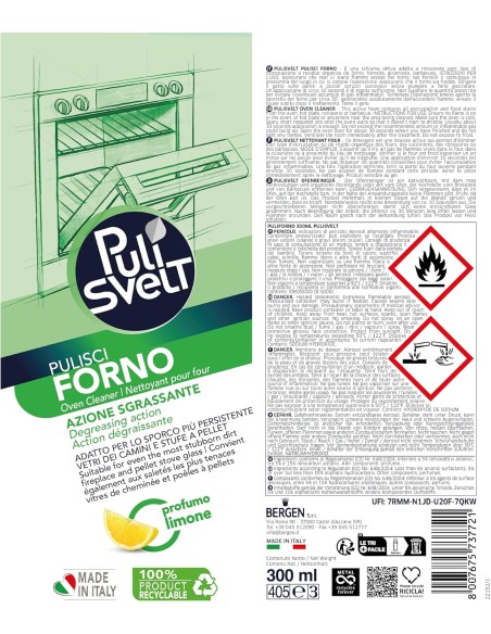 pulisvelt spray pulitore per forni fornelli e grill - 300ml: tuttocasashop.live: pulizia e cura della casa