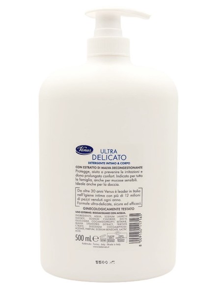 venus detergente intimo e corpo - maxi 500ml - ultra delicato - malva: tuttocasashop.live: igiene e cura della persona