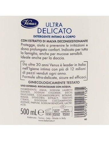 venus detergente intimo e corpo - maxi 500ml - ultra delicato - malva: tuttocasashop.live: igiene e cura della persona