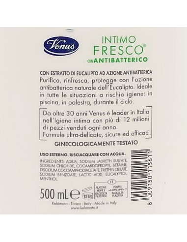 venus detergente intimo - maxi 500ml - fresco con antibatterico - eucalipto: tuttocasashop.live: igiene e cura della persona