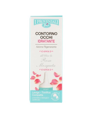 i provenzali bio contorno occhi idratante - 15ml - olio di rosa mosqueta: tuttocasashop.live: igiene e cura della persona