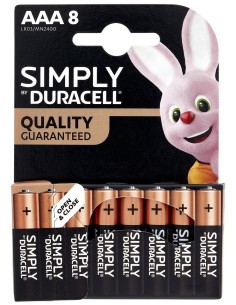 duracell simply pile formato aaa ministilo 1.5v - 8 pezzi - alkaline: tuttocasashop.live: altro - bazar