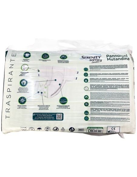 serenity pannoloni mutandina per incontinenti - 30 pezzi - ultra - taglia m: tuttocasashop.live: igiene e cura della persona