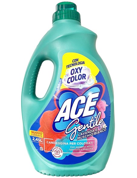 ace gentile candeggina delicata 2450ml oxy color - lavanda e muschio bianco: tuttocasashop.live: prodotti per bucato e tessuti