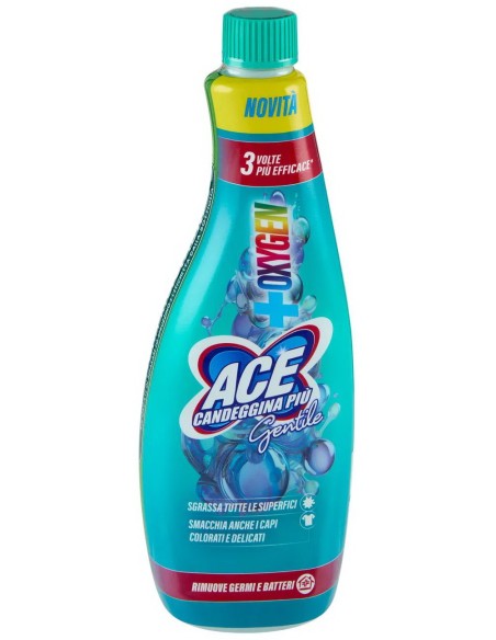 ace gentile spray 650ml sgrassa le superfici - smacchia il bucato - ricarica: tuttocasashop.live: pulizia e cura della casa