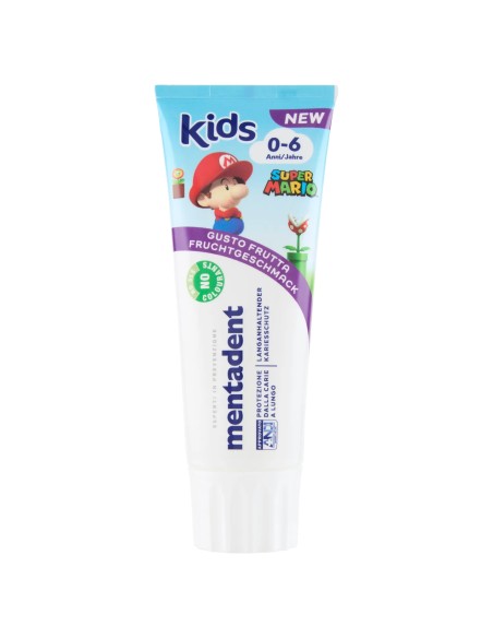 mentadent kids dentifricio 75ml - bambini 0-6 anni - gusto frutta: tuttocasashop.live: igiene e cura della persona