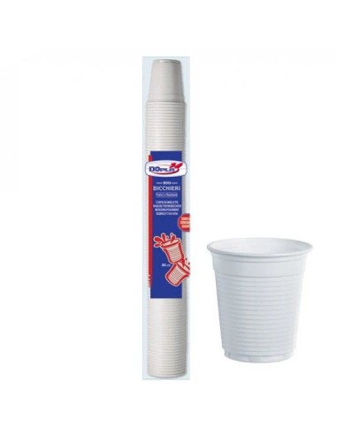 dopla bicchieri monouso in plastica formato caffe' 80cc 100pz bianchi: tuttocasashop.live: carta & monouso