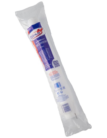 dopla bicchieri monouso in plastica formato caffe' 80cc 100pz bianchi: tuttocasashop.live: carta & monouso