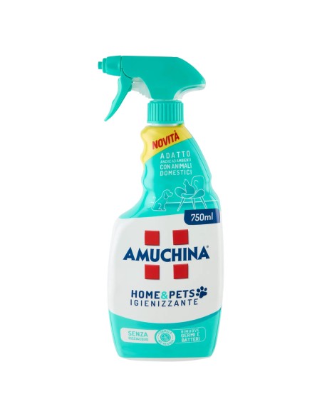 amuchina spray home & pets igienizzante - 750ml - rimuove germi e batteri: tuttocasashop.live: pulizia e cura della casa
