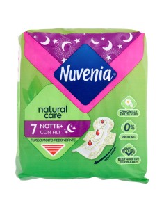 nuvenia natural care assorbenti - 7 pezzi - notte con ali: tuttocasashop.live: igiene e cura della persona