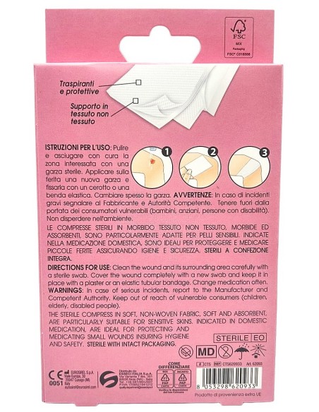 setablu compresse di garza per medicazione - 15x15cm - 8 pezzi - sterili: tuttocasashop.live: igiene e cura della persona
