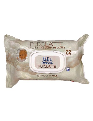 dolci carezze salviettine imbevute - 72 pezzi - pop-up - purolatte con aloe: tuttocasashop.live: igiene e cura della persona