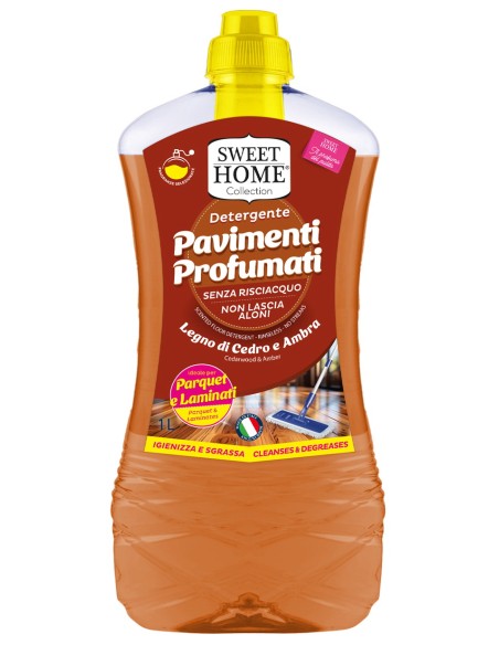 sweet home detergente pavimenti 1 litro - parquet e laminati - cedro e ambra: tuttocasashop.live: pulizia e cura della casa