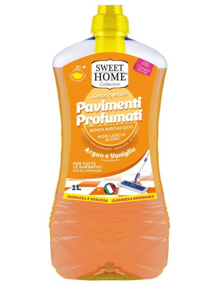 sweet home detergente pavimenti - 1 litro - argan e vaniglia: tuttocasashop.live: pulizia e cura della casa