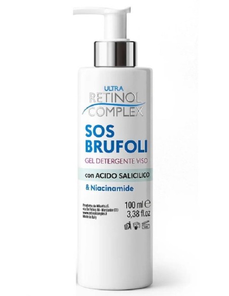ultra retinol complex sos brufoli 100ml - detergente viso - acido salicilico: tuttocasashop.live: igiene e cura della persona