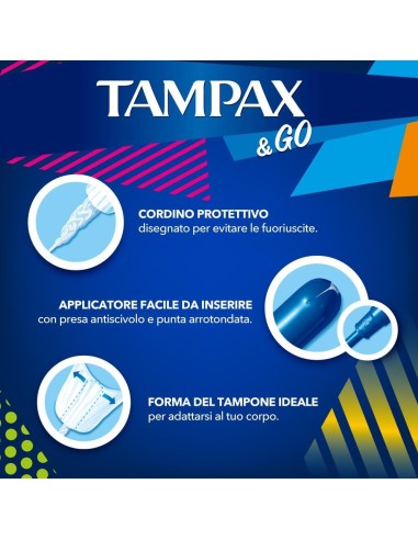 tampax &go assorbenti interni - 18 tamponi - super: tuttocasashop.live: igiene e cura della persona