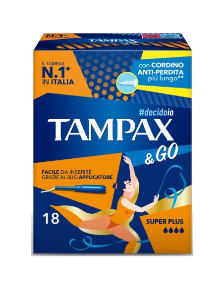 tampax &go assorbenti interni - 18 tamponi - super: tuttocasashop.live: igiene e cura della persona