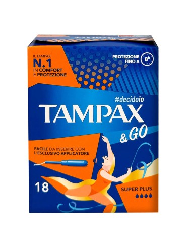 tampax &go assorbenti interni - 18 tamponi - super: tuttocasashop.live: igiene e cura della persona