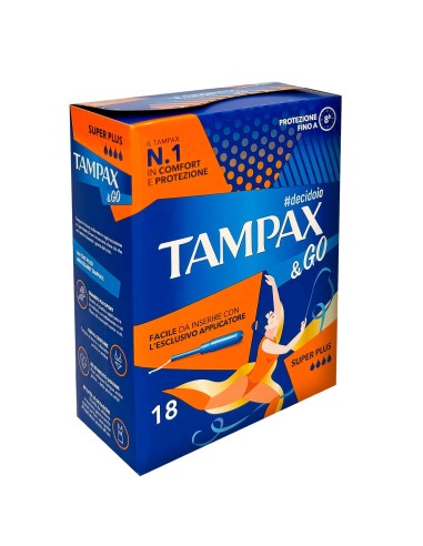 tampax &go assorbenti interni - 18 tamponi - super: tuttocasashop.live: igiene e cura della persona