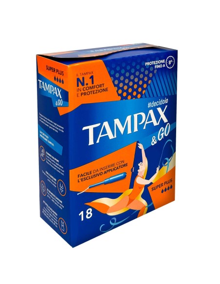 tampax &go assorbenti interni - 18 tamponi - super: tuttocasashop.live: igiene e cura della persona