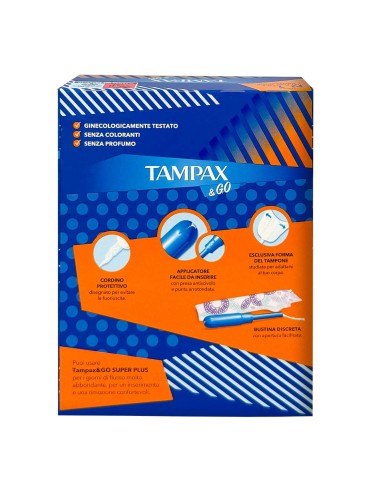 tampax &go assorbenti interni - 18 tamponi - super: tuttocasashop.live: igiene e cura della persona