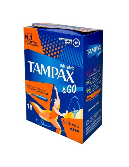 tampax &go assorbenti interni - 18 tamponi - super: tuttocasashop.live: igiene e cura della persona