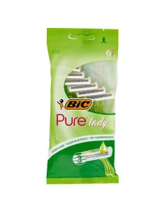 bic pure 3 lady rasoi radi & getta depilazione femminile con aloe - 6 pezzi: tuttocasashop.live: igiene e cura della persona