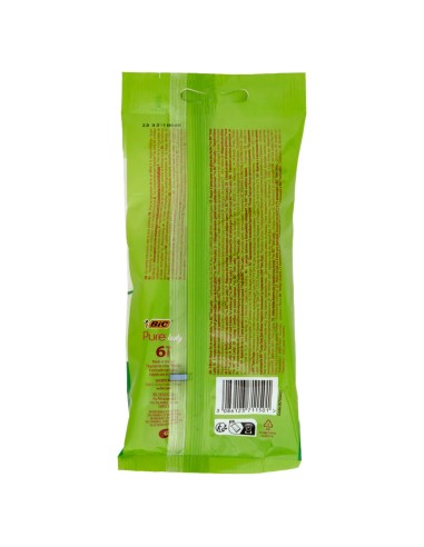 bic pure 3 lady rasoi radi & getta depilazione femminile con aloe - 6 pezzi: tuttocasashop.live: igiene e cura della persona