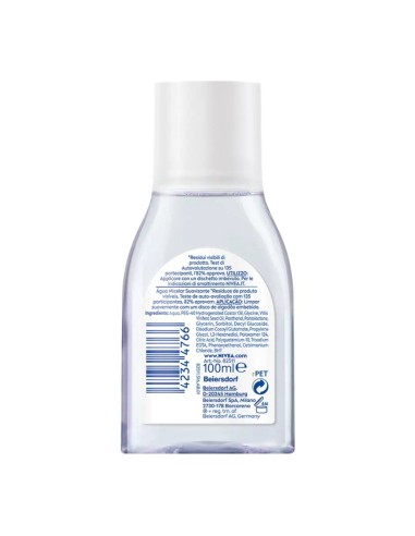nivea acqua micellare 100ml - mini - formato viaggio: tuttocasashop.live: igiene e cura della persona