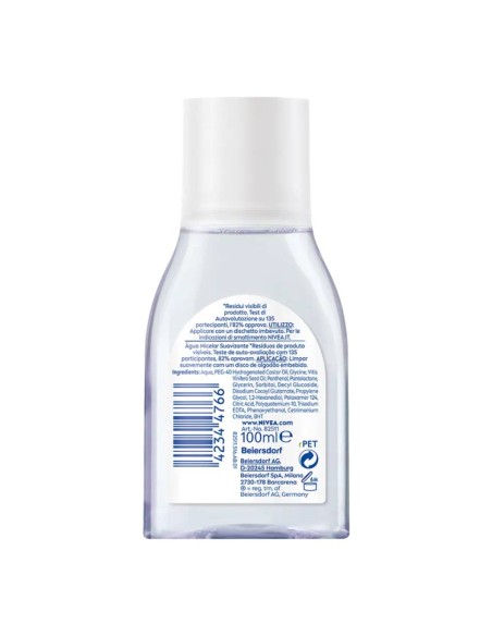 nivea acqua micellare 100ml - mini - formato viaggio: tuttocasashop.live: igiene e cura della persona