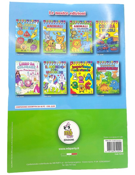 album da colorare a4 frutta         f024: tuttocasashop.live: altro - bazar