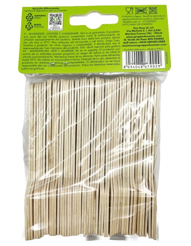 cucchiaini palettine in legno per dolce o gelato - 10cm - 50 pezzi - piatte: tuttocasashop.live: carta & monouso