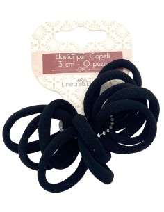elastici capelli 10pz neri           021: tuttocasashop.live: igiene e cura della persona